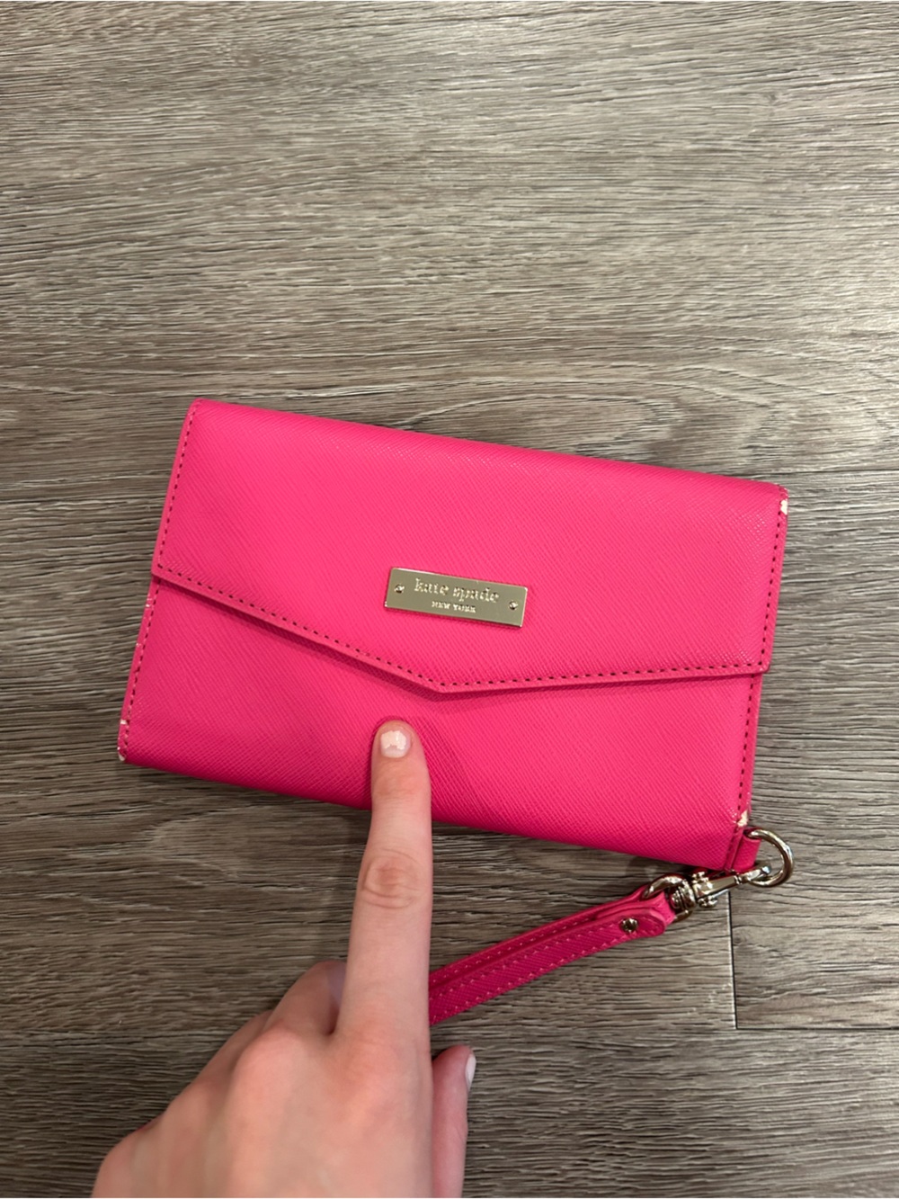 kate spade Bright Pink Envelope Wristlet